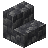 深層岩の丸石の階段
